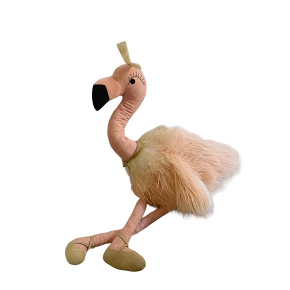 Anthropologie Large Fancy Flamingo Plush Ballerina. 38” - Picture 2 of 8